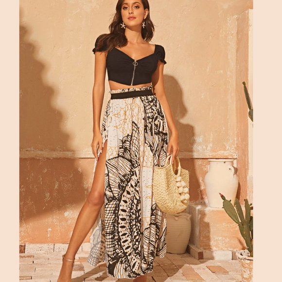 Tribal Print Breezy Skirt - Picture 3 of 3